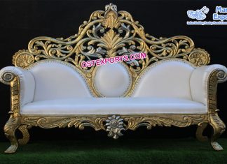 Maharaja Wedding Golden Carved Sofa London Maharaja Wedding Golden Carved Sofa London