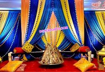 Punjabi Sangeet Stage Colorful Backdrop Curtains Punjabi Sangeet Stage Colorful Backdrop Curtains