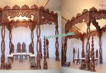 Special Wedding Wooden Carved Spiral Mandap Special Wedding Wooden Carved Spiral Mandap