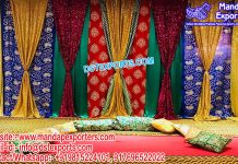 Best Punjabi Wedding Colourful Backdrop Curtains