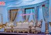 Elegant Fiber Crystal Half Moon Wedding Stage Elegant Fiber Crystal Half Moon Wedding Stage