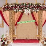 Glamorous Wedding Golden Carved Mandap