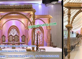 Latest Wooden Handicraft Wedding Mandap Germany Latest Wooden Handicraft Wedding Mandap Germany