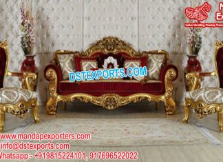 Maharani Wedding Gold Sofa Set