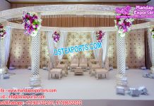 Modern Fiber Crystal Wedding Mandap New Jersey