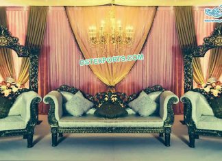 Muslim Walima Stage Black Furniture Set Muslim Walima Stage Black Furniture Set