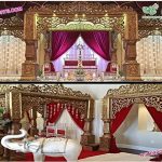 Stylish Golden Bollywood Wedding Mandap