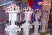 Western Wedding Flower Pots Aisleway Decoration Western Wedding Flower Pots Aisleway Decoration