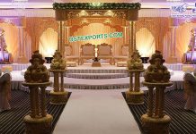 Attractive Tri Pillar Indian Wedding Mandap AttractiveTri Pillar Indian Wedding Mandap