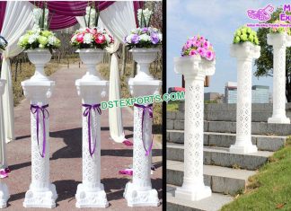 Elegant Wedding Roman Pillars & Flower Pots