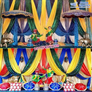 Punjabi Mehndi Sangeet Stage Decoration Props