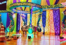 Srilankan Wedding Colorful FRP Peacock Mandap Srilankan Wedding Colorful FRP Peacock Mandap