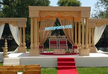 Traditional Wedding Triple Pole Mandap Germany Traditional Wedding Triple Pole Mandap Germany