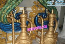 Wedding Fiber Golden Surahis For Decoration Wedding Fiber Golden Surahis For Decoration