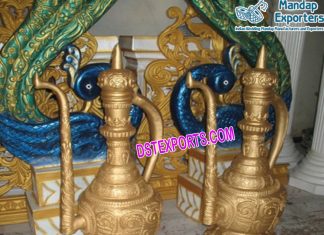 Wedding Fiber Golden Surahis For Decoration Wedding Fiber Golden Surahis For Decoration