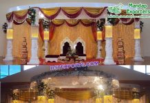 Designer FRP Crystal Pillars Wedding Mandap