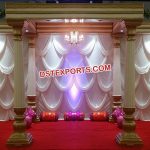 Elegant White Roman Lotus Wedding Mandap