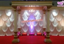 Elegant White Roman Lotus Wedding Mandap Elegant White Roman Lotus Wedding Mandap