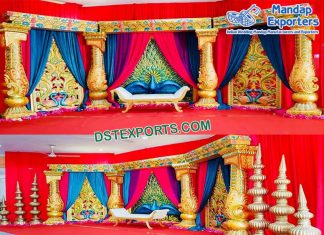 Gorgeous Srilankan Engagement Peacock Stage Decoration Gorgeous Srilankan Engagement Peacock Stage