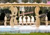 Gujarati Wedding Paisley Pillar Mandap Paris Gujarati Wedding Paisley Pillar Mandap Paris