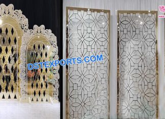 Low-Cost Metallic Wedding Backdrops Decor Low-Cost Metallic Wedding Backdrops Decor