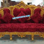 Luxurious Golden Crown King Throne Sofa
