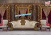 Majestic Muslim Wedding Golden Stage Decor