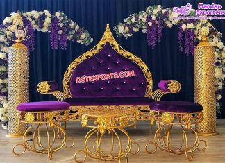 Royal Wedding Metal King Throne Sofa Set Royal Wedding Metal King Throne Sofa Set