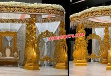 Srilankan Peacock Theme Wedding Mandap Paris Srilankan Peacock Theme Wedding Mandap Paris