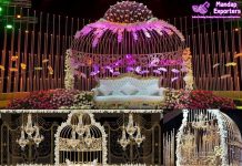 Creative Wrought Iron Arch For Wedding Stage