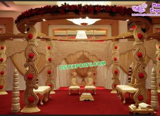 Designer Indian Wedding Leaf Lagan Mandap