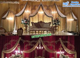 Fancy Metal Backdrops For Wedding Stage Fancy Metal Backdrops For Wedding Stage