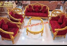 Fancy Teak Wood Home Decor Sofa Set