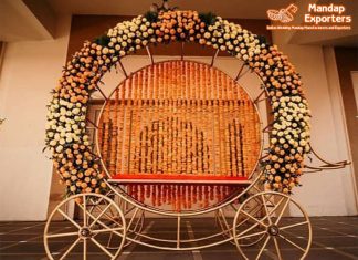 Floral Couple Entry Carriage For Wedding