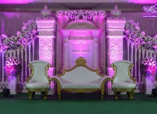 Grand Wedding Reception Back Frame Stage