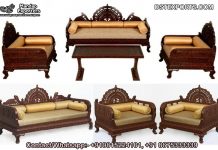 Premium Teak Wood Maharaja Sofa Set