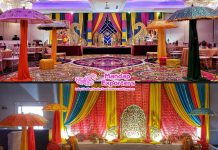 Wedding Mehndi Function Umbrella Decoration