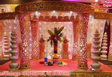 Amazing Royal Wedding Event Golden Mandap