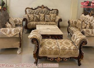 Classy Teakwood Drawing Room Sofa Set