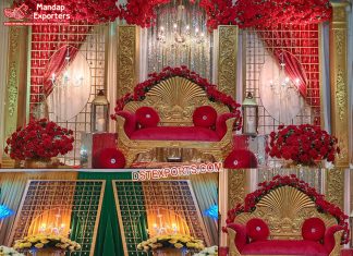 Elegant Wedding Reception Arch Candle Walls
