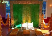Embroidered Mandap Backdrop Curtains For Wedding