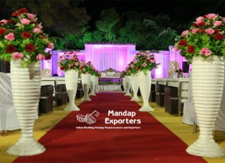 Glamorous Wedding Fiber Flower Pots For Walkway