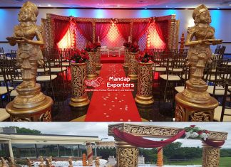 Imperial Golden Carved Half Moon Stage