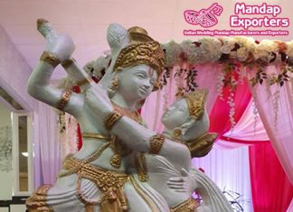 Indian Wedding Radha Krishan Murti Decoration