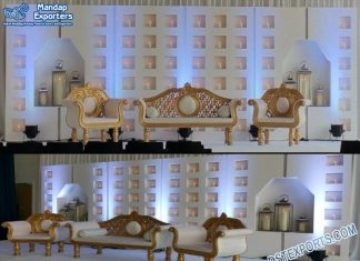 Lovely Candle Back Wall Decor For Wedding