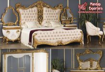 Royal Gold Finish Bedroom Furniture Set Royal Gold Finish Bedroom Furniture Set