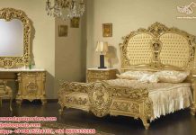 Royal King Size Teak Wood Bedroom Furniture Set