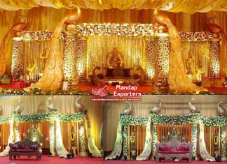 Telugu Wedding Peacock Stage Cum Mandap