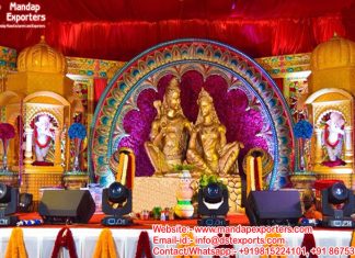 Traditional South Wedding Lord Shiv Parvati Stage