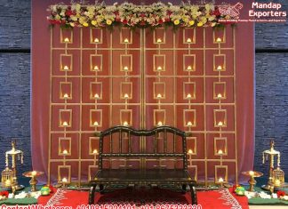 Wedding Ceremony Metal Candle Back Walls